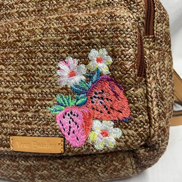 Vera Bradley Fruit Basket Small Back Pack Purse Embroidered Patch Adjustable - Picture 3 of 12